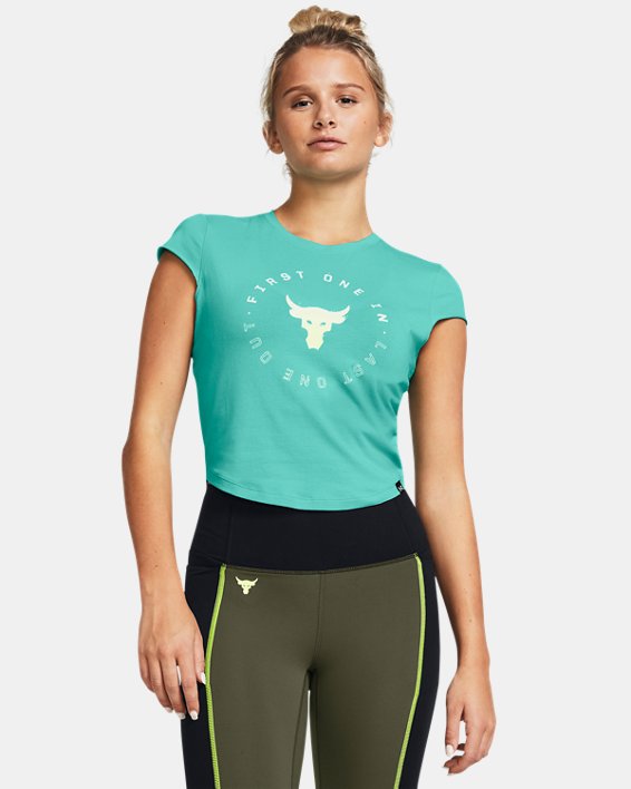 Tee-shirt à manches courtes Project Rock Night Shift pour femme, Green, pdpMainDesktop image number 0